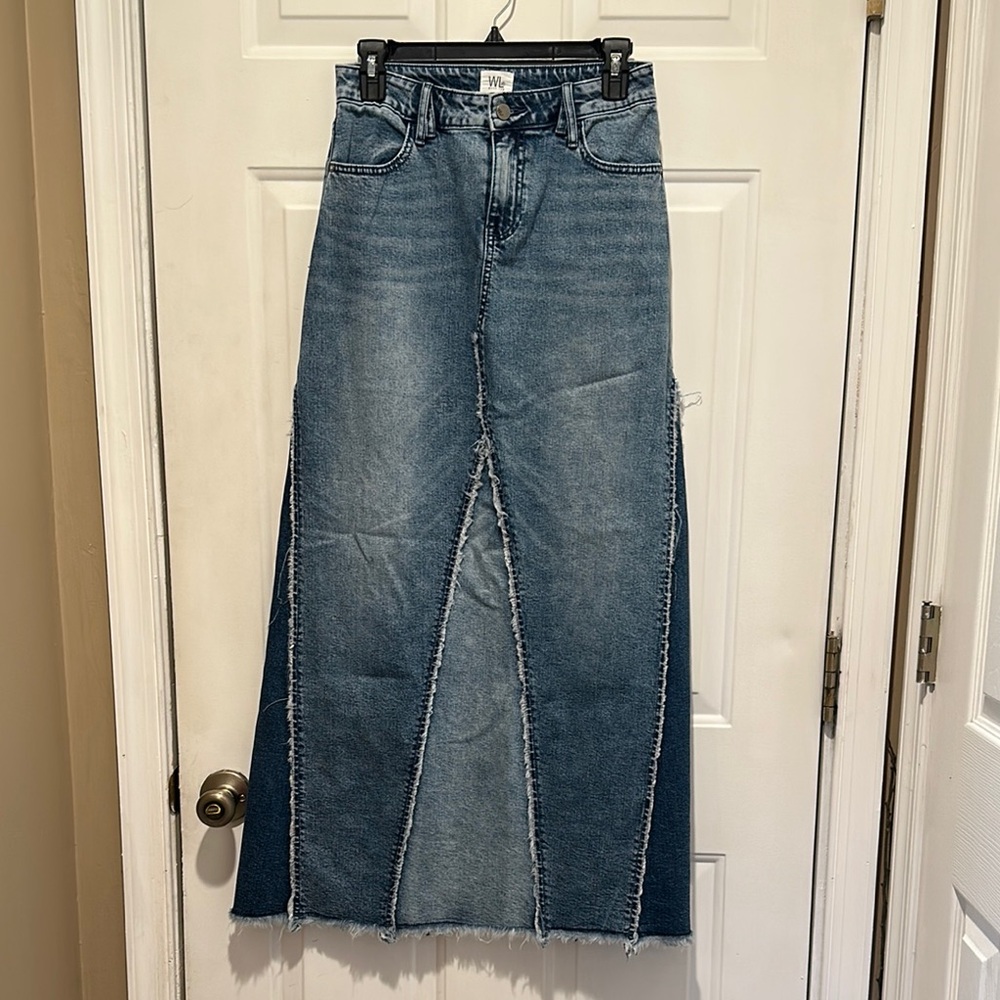 Wash Lab Denim Maxi Skirt